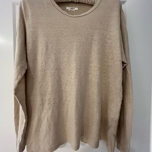 Isabel Marant Linen long sleeve tee in bisque  color.  Size L